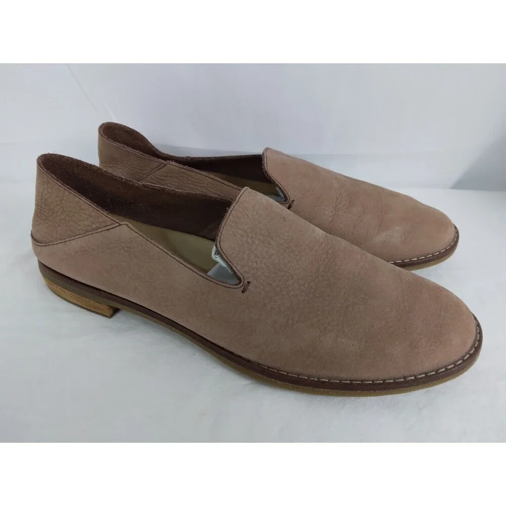 SPERRY Seaport Levy Brown Leather Memory-Foam Slip-On Loafers Womens Size 8.5